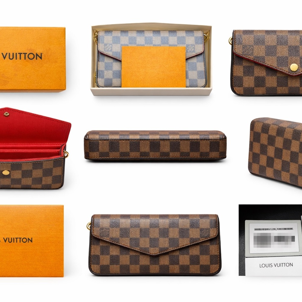 Louis Vuitton Félicie Pochette – Damier Ebene (N63032) – Like New - Picture 8 of 8